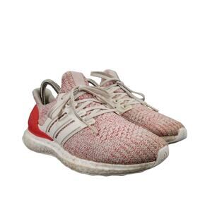 Adidas Shoe Youth 4.5 Sneaker Ultra Boost Athletic Train Running Chalk White Red